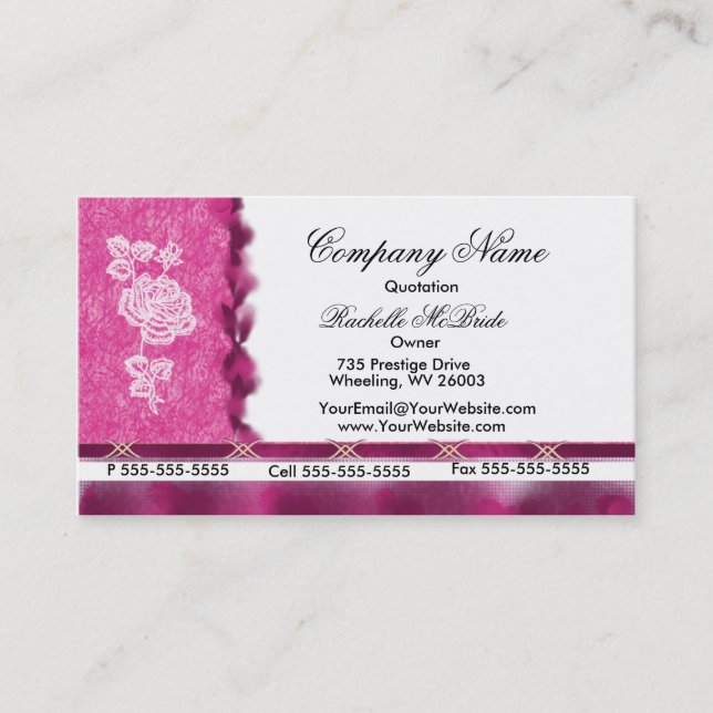 Cartes de visite de rose blanc de roses indien (Devant)