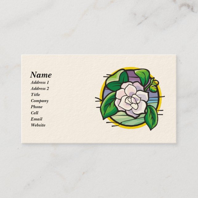 Cartes de visite de Rose blanche pour femmes (Devant)