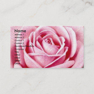Cartes de visite de rose de rose