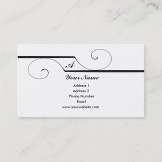 Cartes de visite de rouleau de monogramme