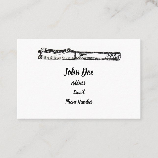 Cartes de visite de safari de Lamy (Devant)