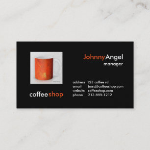 Cartes de visite de salon de café