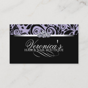 Cartes de visite de salon de cheveux et d'ongle