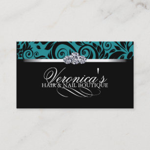 Cartes de visite de salon de cheveux et d'ongle