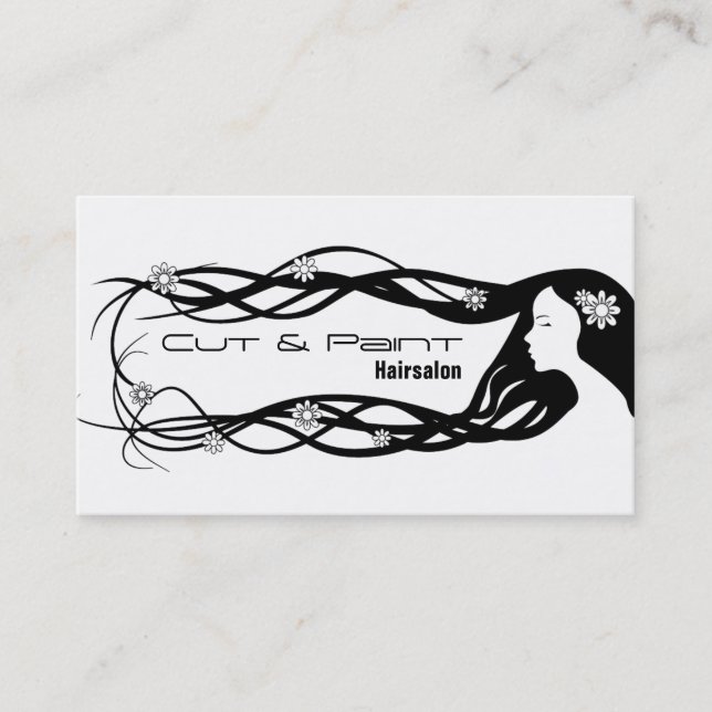 Cartes de visite de salon de coiffure (Devant)