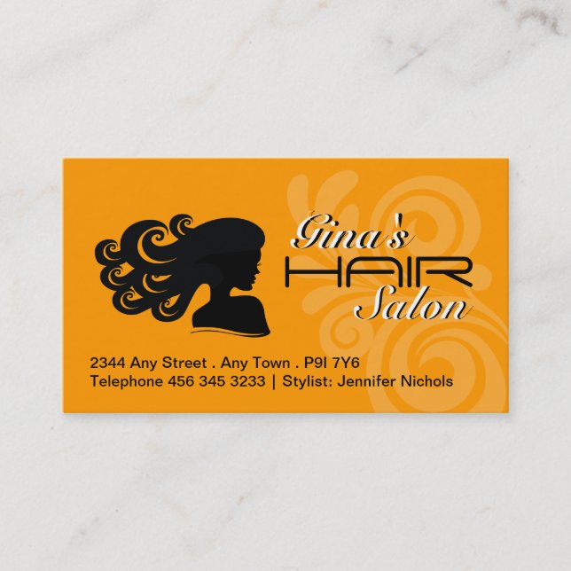 Cartes de visite de salon de coiffure (Devant)