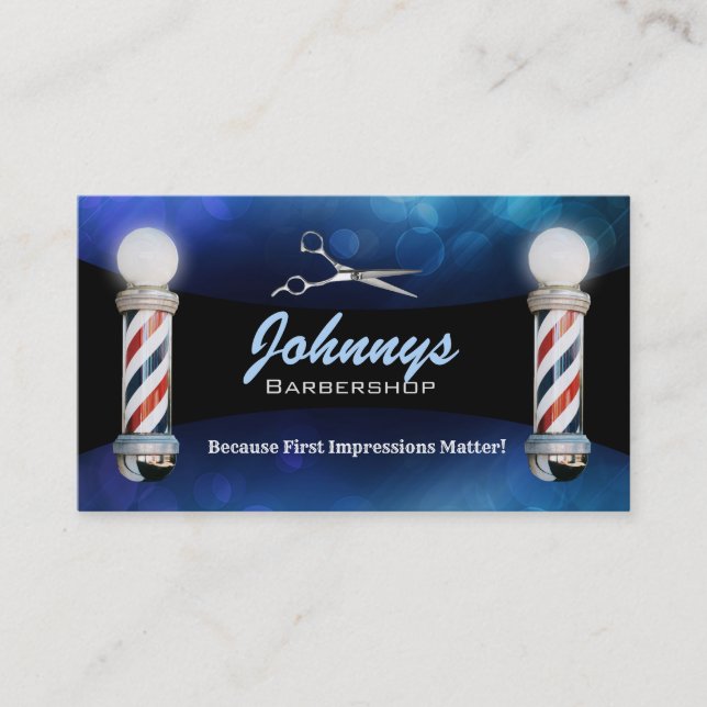 Cartes de visite de salon de coiffure (Devant)