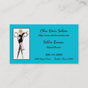 Cartes de visite de salon de coiffure avec
