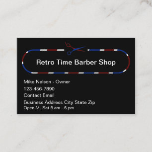 Cartes de visite de salon de coiffure patriotique