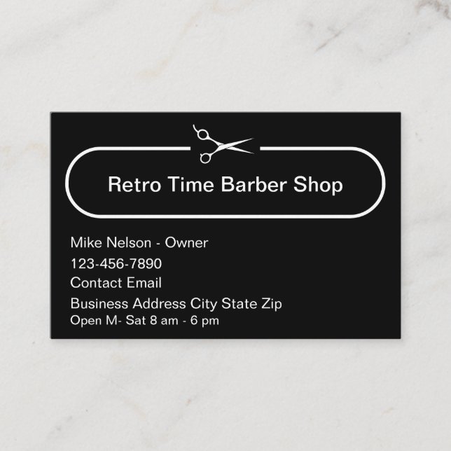 Cartes de visite de salon de coiffure simple moder (Devant)