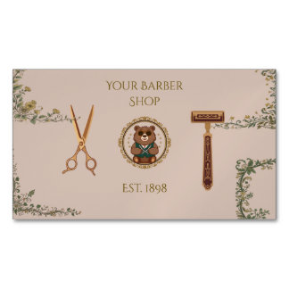 Cartes de visite de salon de coiffure vintage