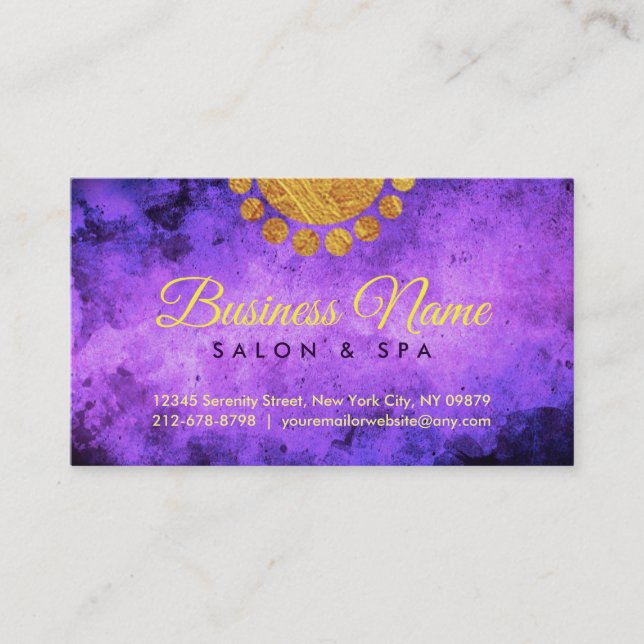 Cartes de visite de salon et de spa (Devant)