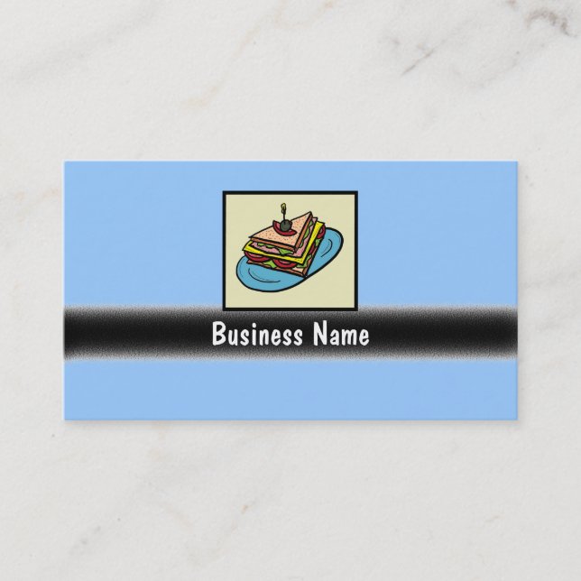 Cartes de visite de sandwich personnalisable (Devant)