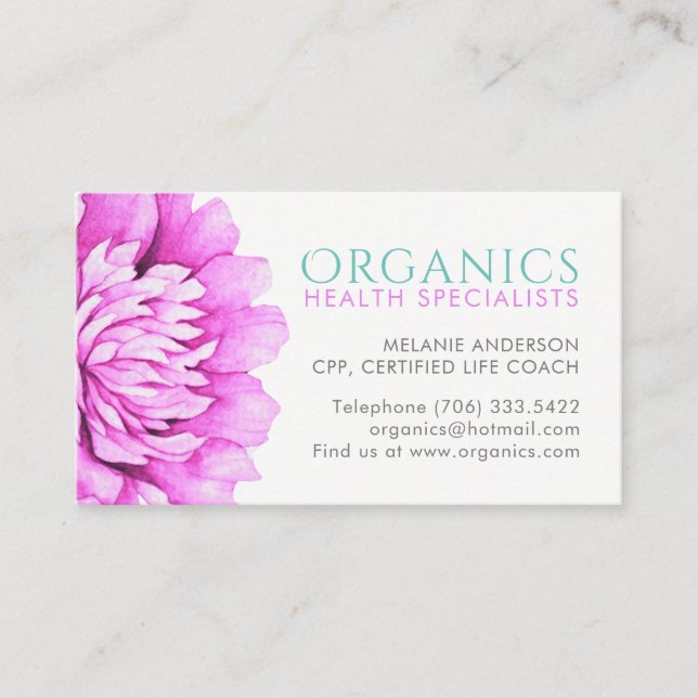 Cartes de visite de santé et de santé (Devant)