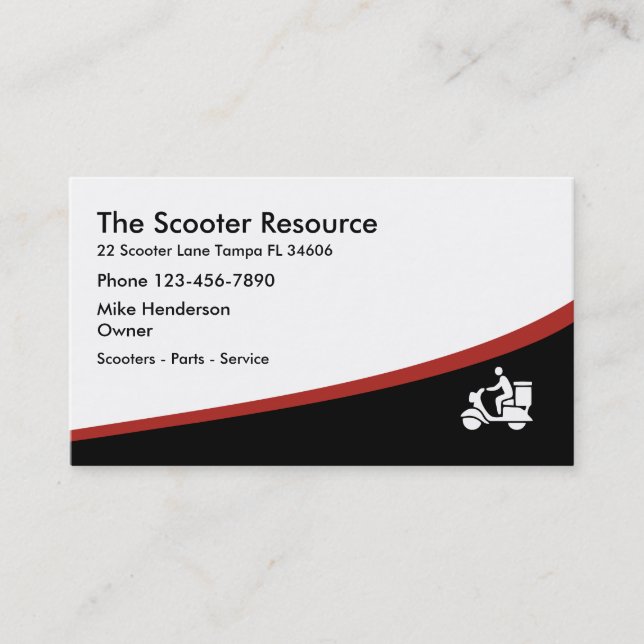 Cartes de visite de Scooter Store (Devant)