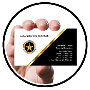Cartes de visite de sécurité élégantes