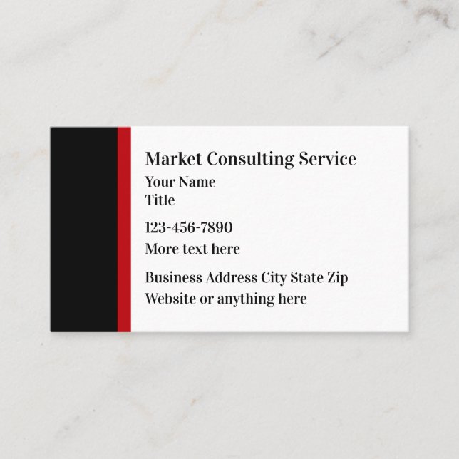 Cartes de visite de service de conseil moderne (Devant)