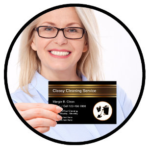 Cartes de visite de service de nettoyage classique