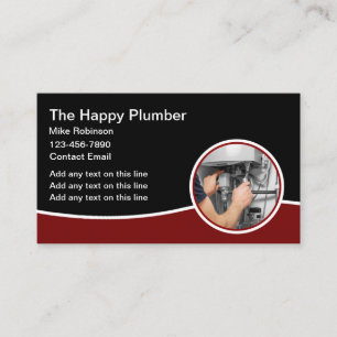 Cartes de visite de service de plomberie éditable
