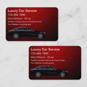Cartes de visite de service de voiture de luxe pou
