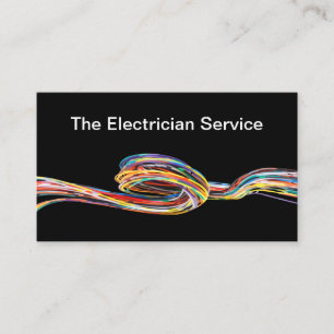 Cartes de visite de service d'électricien unique e