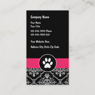 Cartes de visite de service pour animaux
