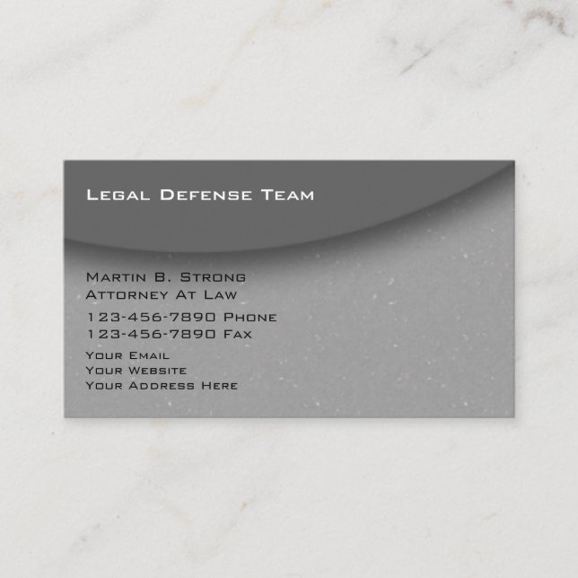 Cartes de visite de services d'avocat branchés (Devant)