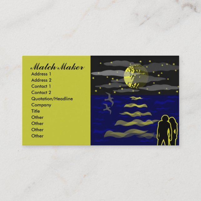 Cartes de visite de services de datation (Devant)