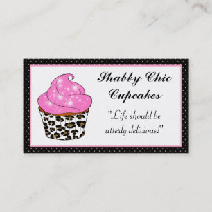Cartes de visite de Shabby Chic Cupcake