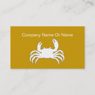 Cartes de visite de silhouette de crabe