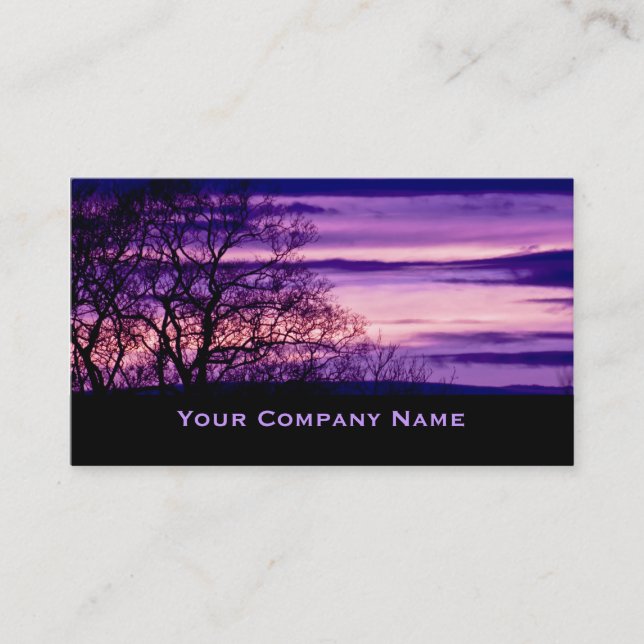 Cartes de visite de silhouette de l'arbre du solei (Devant)