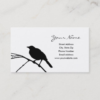 Cartes de visite de silhouette d'oiseau