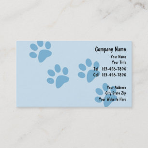 Cartes de visite de soin des animaux familiers