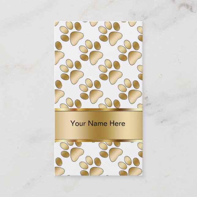 Cartes de visite de soin des animaux familiers (Devant)