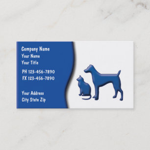 Cartes de visite de soin des animaux familiers