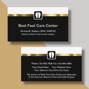 Cartes de visite de soins de pieds de podiatrie cl