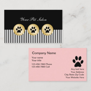 Cartes de visite de soins pour animaux
