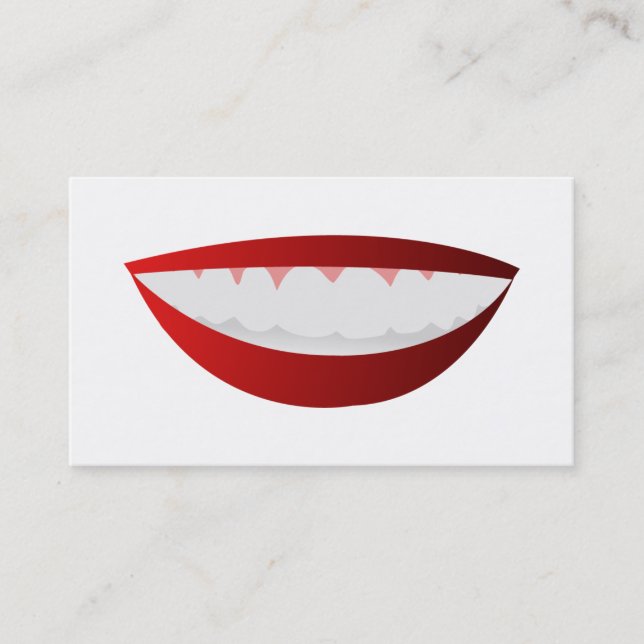 Cartes de visite de sourire (Devant)