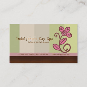 Cartes de visite de spa de jour/cartes de