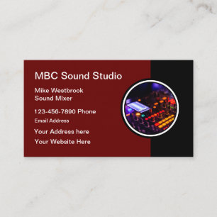 Cartes de visite de Studio de Son Moderne Cool
