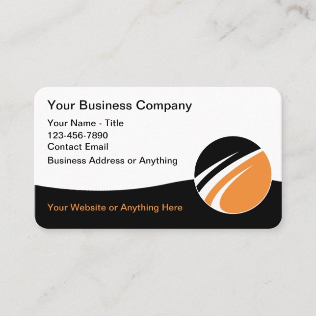 Cartes de visite de style Logo d'entreprise modern (Devant)