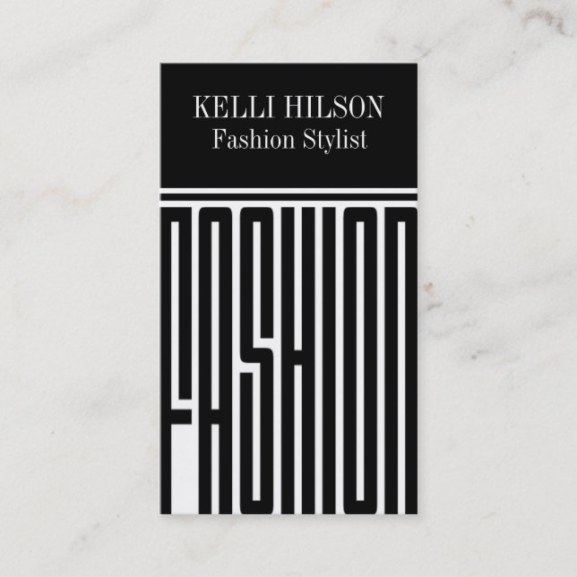Cartes de visite de styliste de mode (Devant)