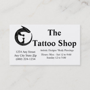 Cartes de visite de tatouage