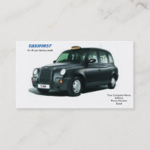 Cartes de visite de taxi