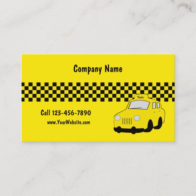 Cartes de visite de taxi (Devant)