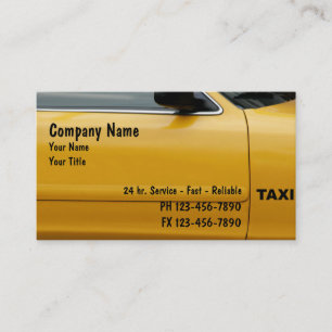 Cartes de visite de taxi