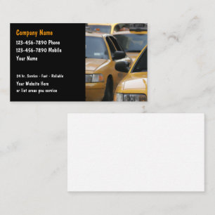 Cartes de visite de taxi