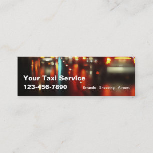 Cartes de visite de taxi