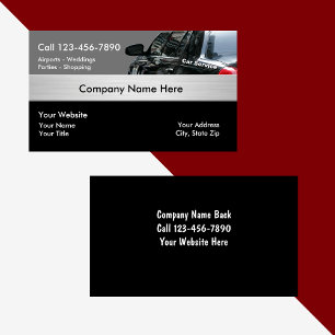Cartes de visite de taxi