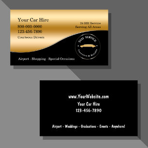 Cartes de visite de taxi